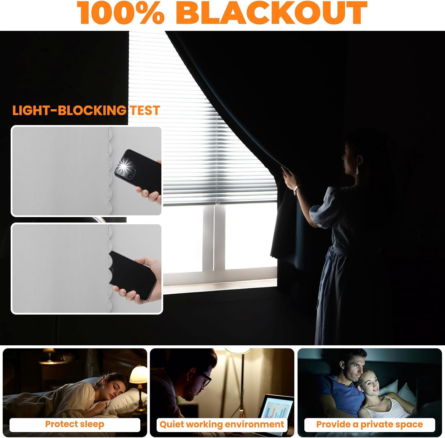 Autohesion Curtains for Windows,Bedroom Blackout Curtains for – Thermal Lnsulate