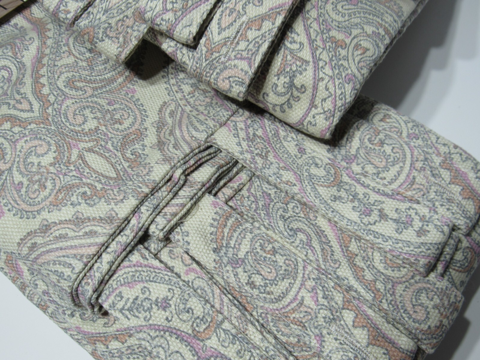 Linden Street Naturals 3-Way Hang Carolina Clay Curtains 2 Panel SET 50×95″ $160