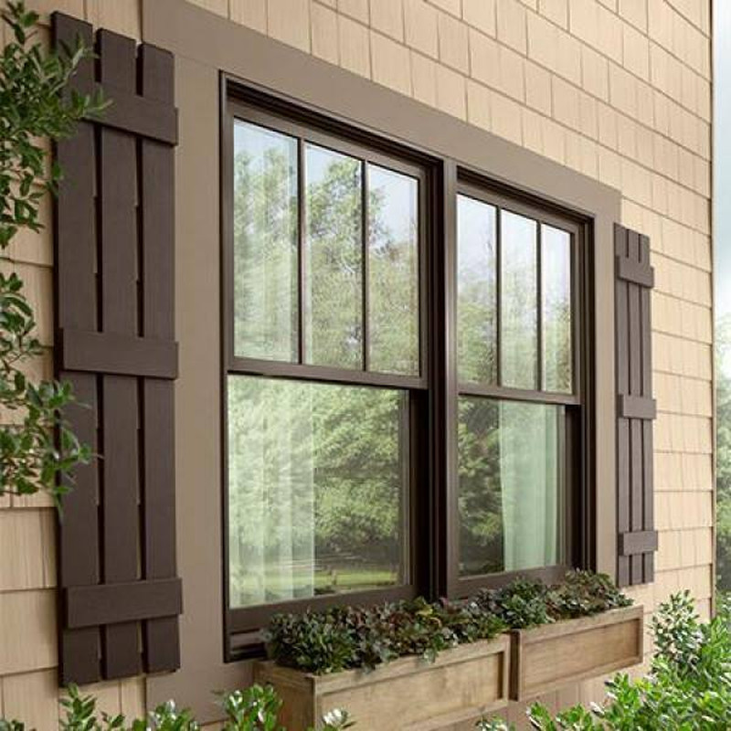 16 In. X 55 In. Polypropylene Plastic 4-Board Open Board and Batten Shutters Pai