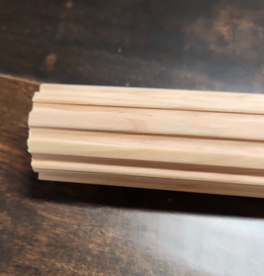 1-3/4″ dia Unfinished Fluted Wood Pole for Drapery, Curtain Rod, New (4FT) 48″