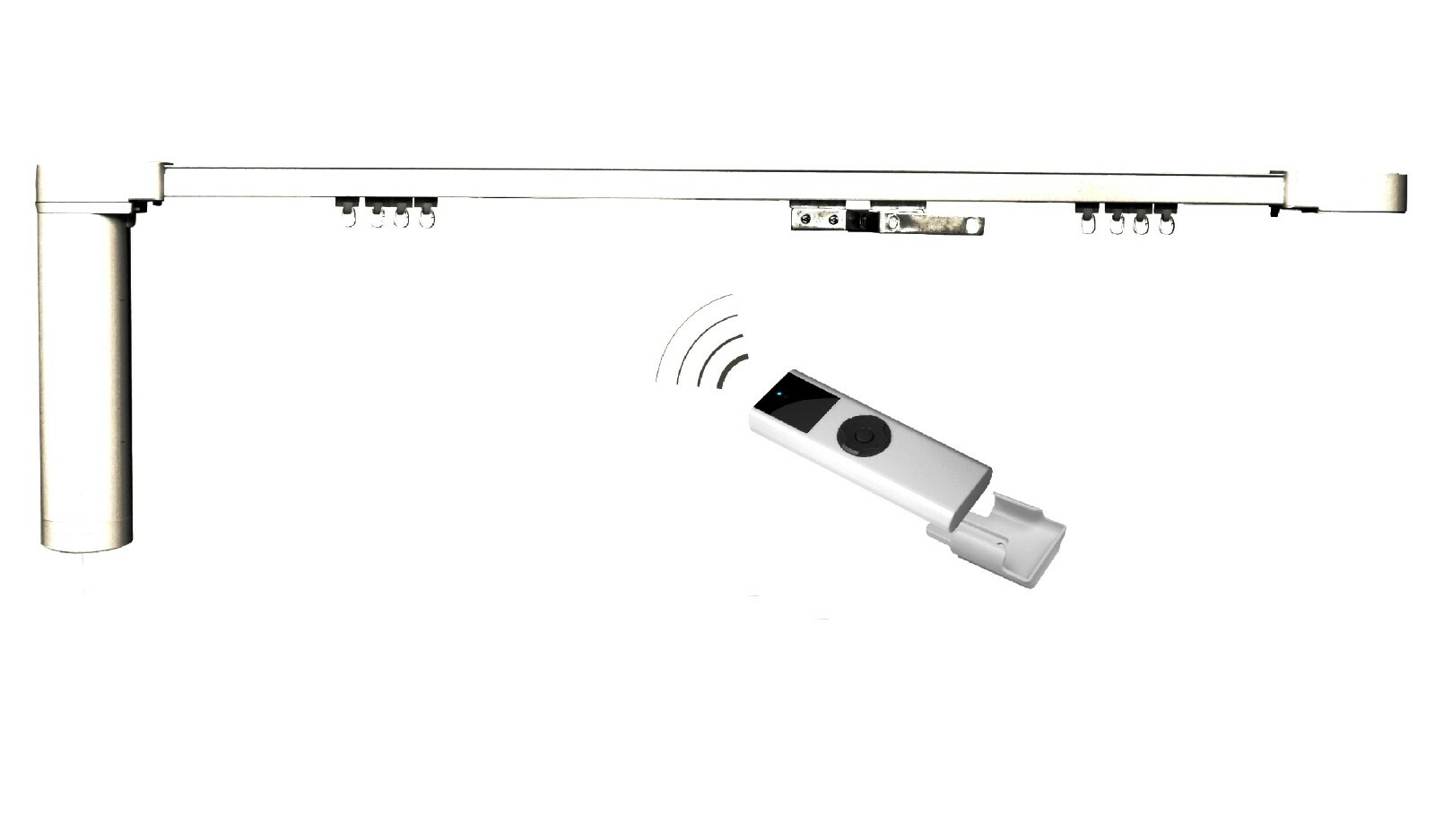 Remote Control Motorized Electric Curved Corner Bay Window Curtain Track CL200BT