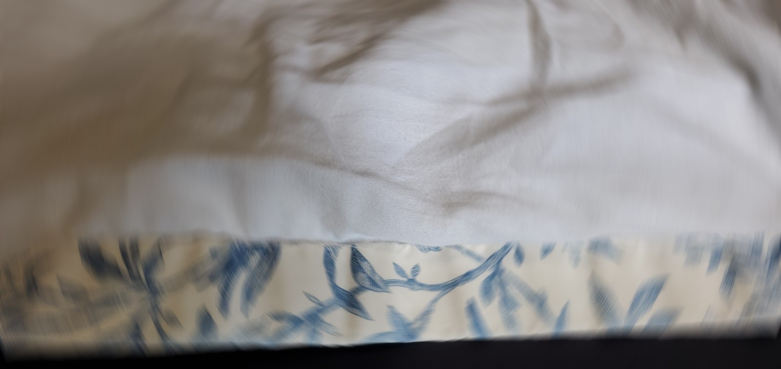 Custom Made Pinch Pleated Lined Drapes Blue/White Birds 2 Panels Ea *18″x 97″*