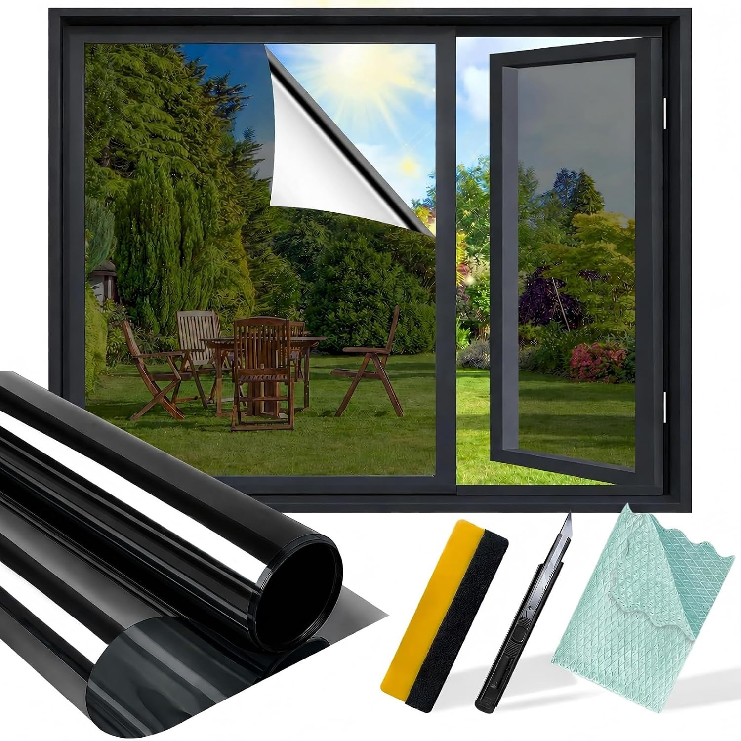 Blackout Window Film, Black Aquarium Background, Black Out Windows Cling Room Da