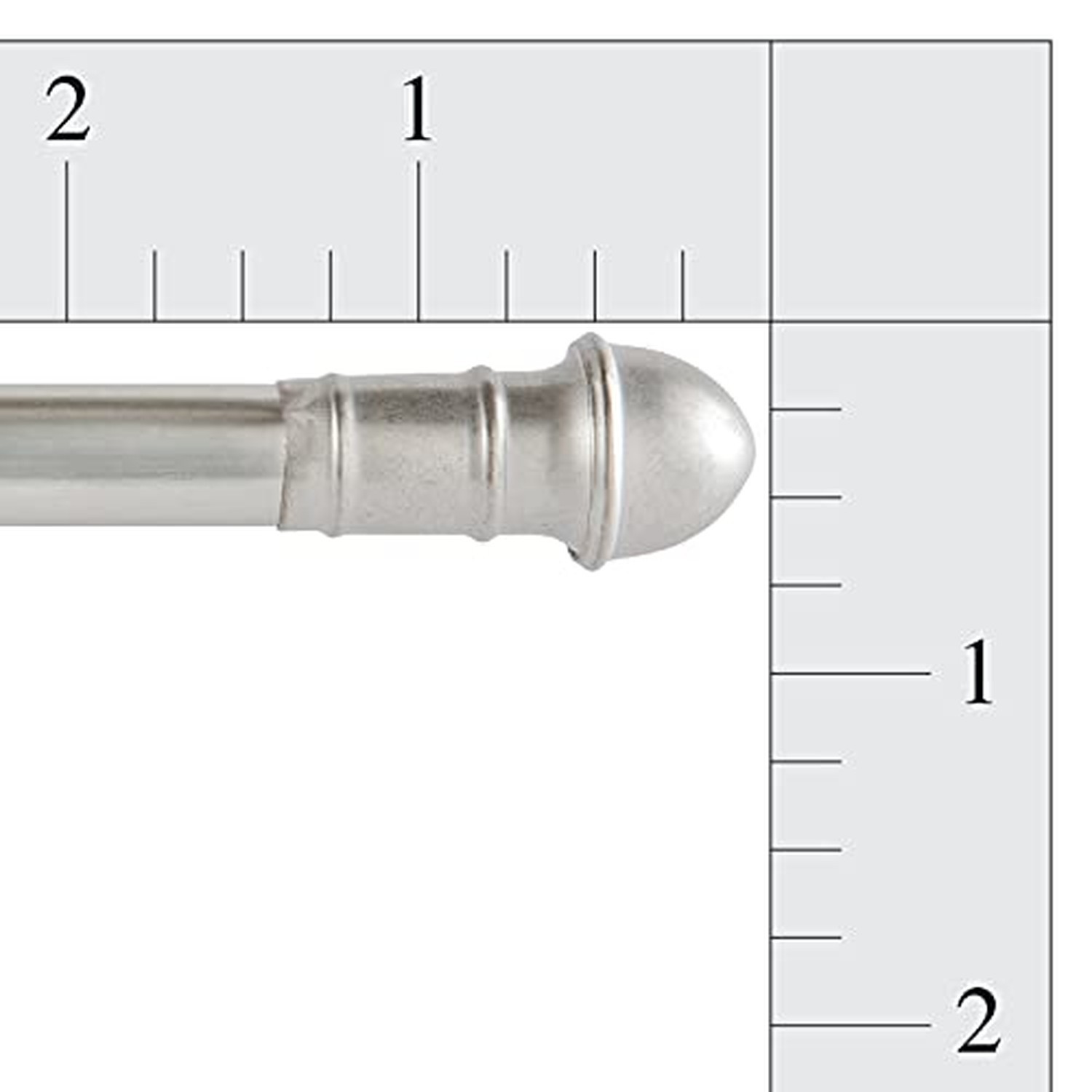 28-48 in. Adjustable Petite Café Curtain Rod, 2-Pack, 7/16 in. Diameter, Si