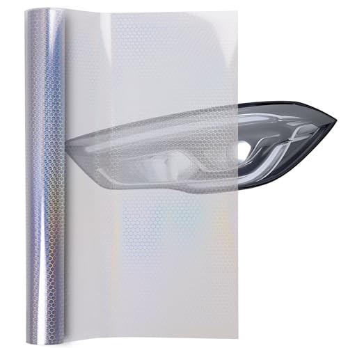 Car Light Tint Film – 12 x 60 Inches 12in x 60in Crystal Clear Honeycomb