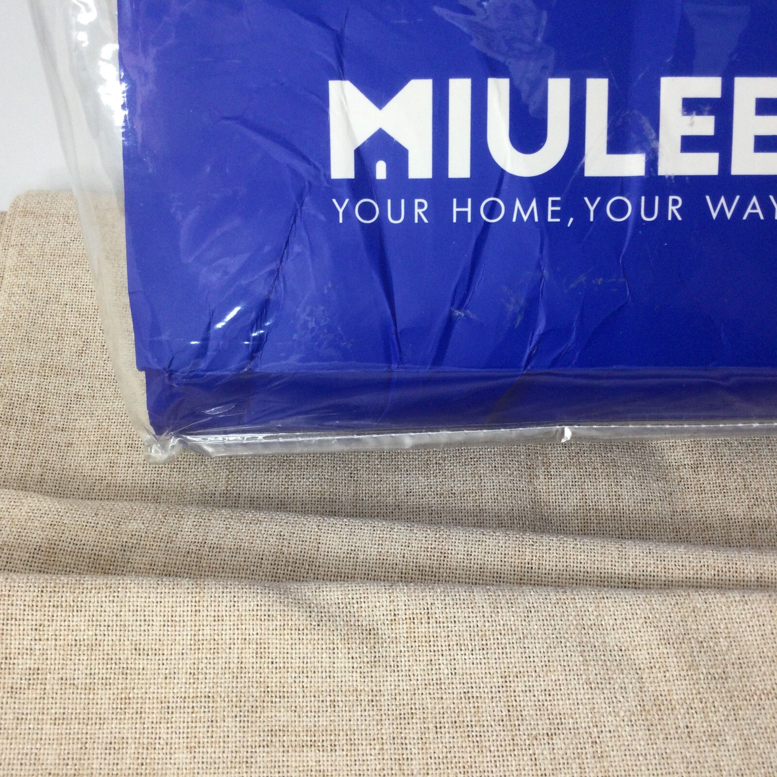 Window Panel Curtain Drape Linen 100 W x 84 L Blackout Beige Grommets 1 Panel