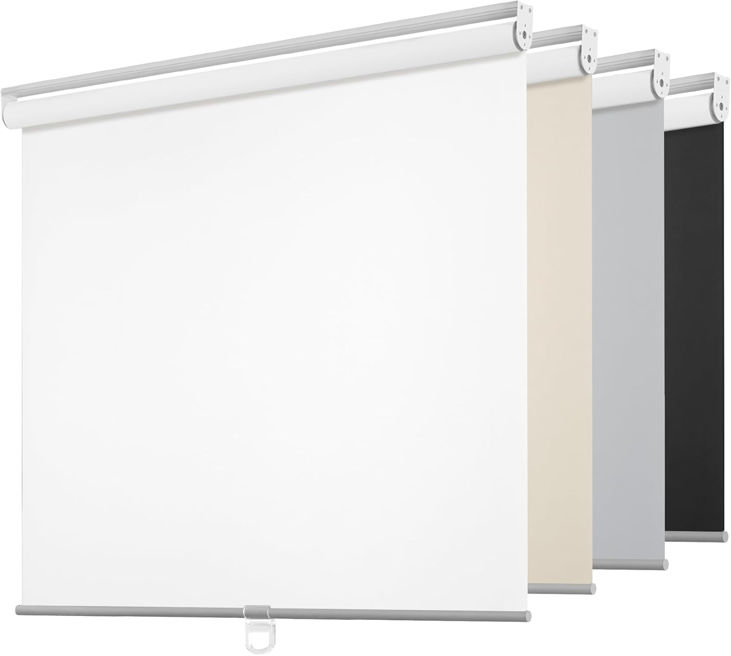 Cordless 100% Blackout Roller Blinds, White, 48″ W x 72″ H, UV Protection