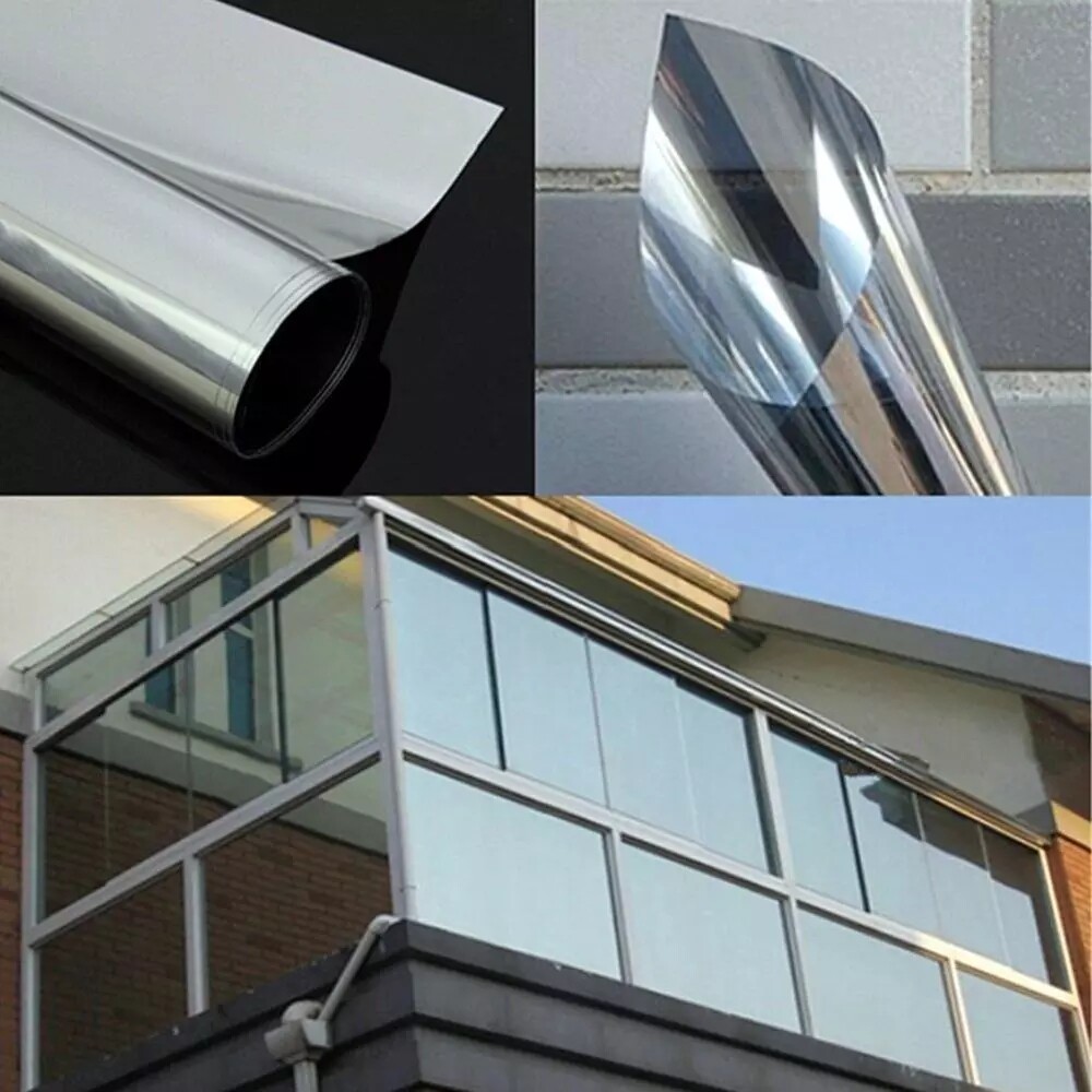 One Way Mirror Window Film Heat UV Reflective Privacy Tint Foil for Home Office