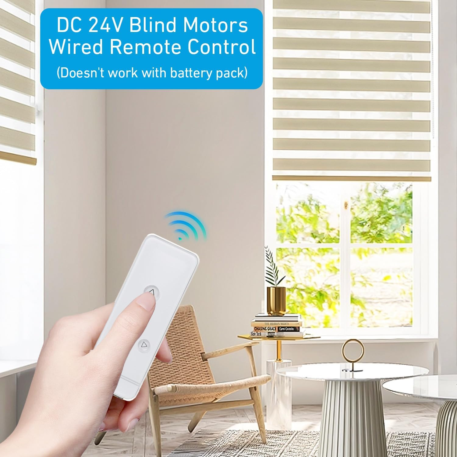Smart 24V DC Roller Blind Motor Kit with Remote Control for 1.5″ Shade Tubes