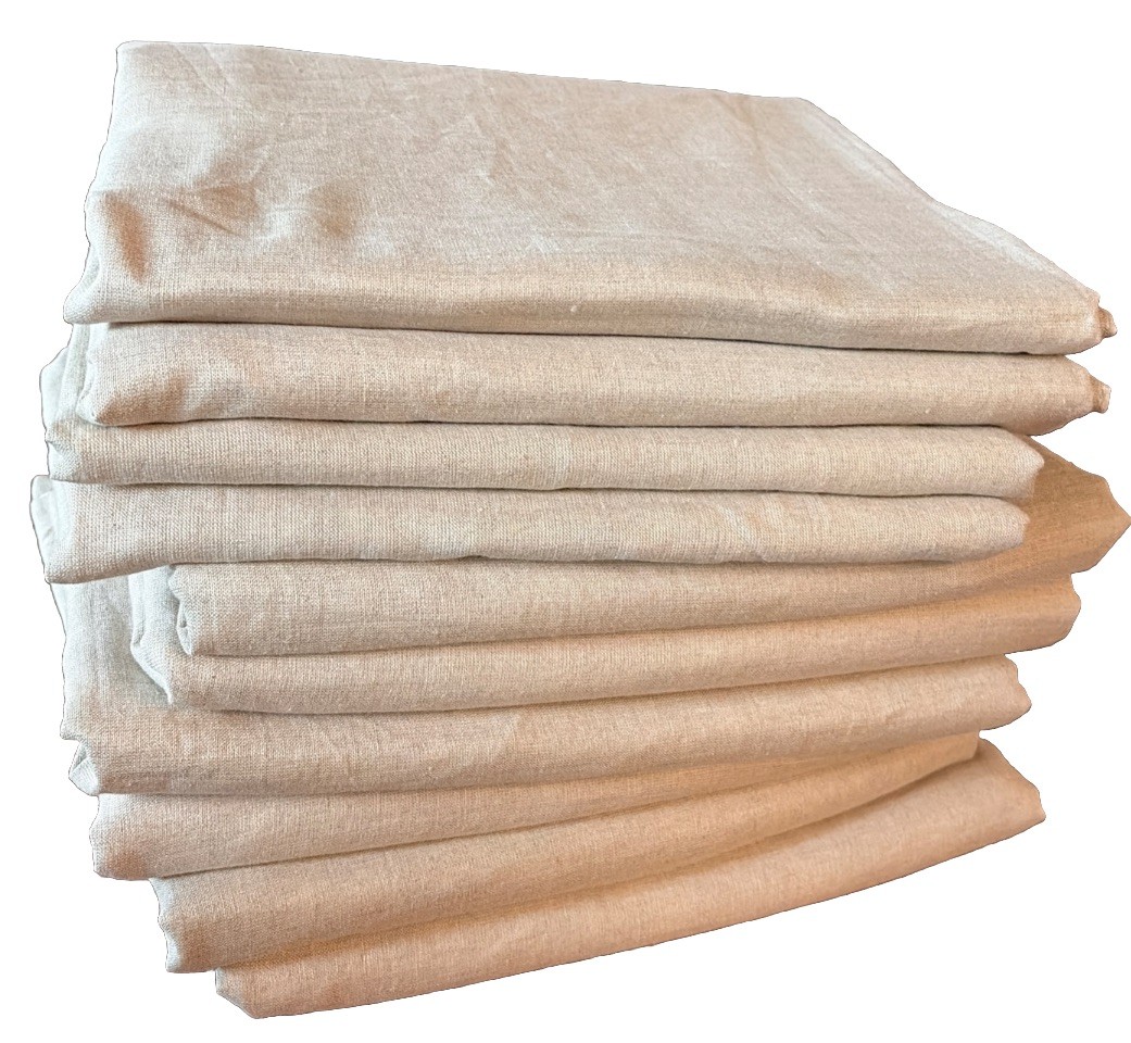 Rare Pure Luxury Belgian Linen Natural Window Curtains Panel Drapes 50×108 Set 2