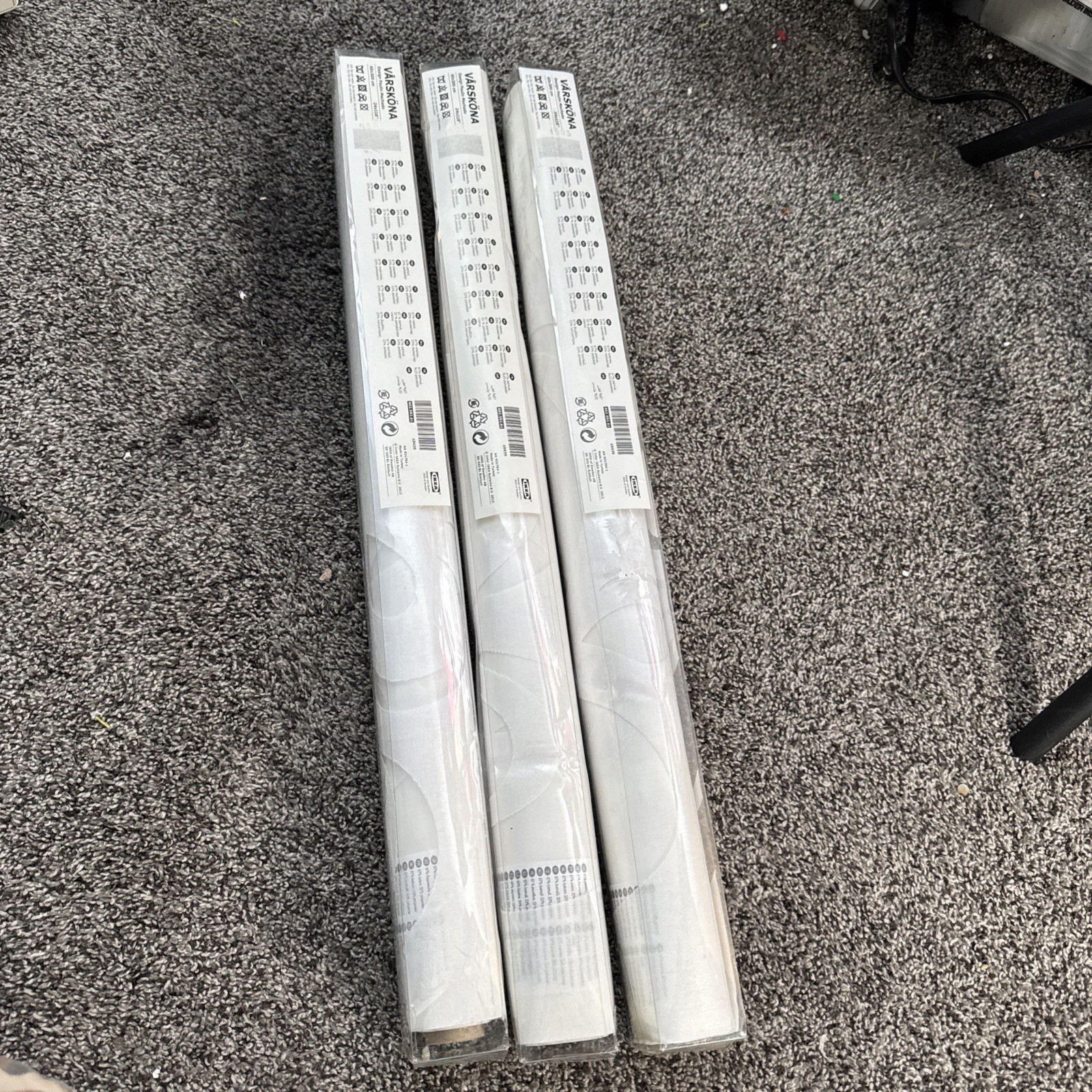 3 IKEA Varskona Window Blind Sliding Panel in White 60 x 300 cm 602.592.61