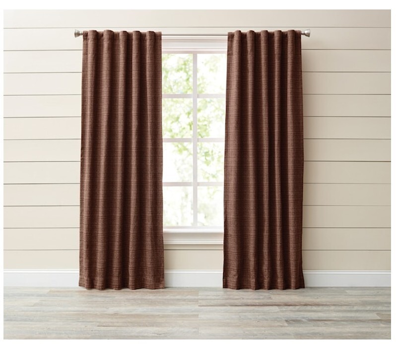 Style Selections 84″ Reberta Mocha Rod Pocket Thermal Blackout Curtain Panel