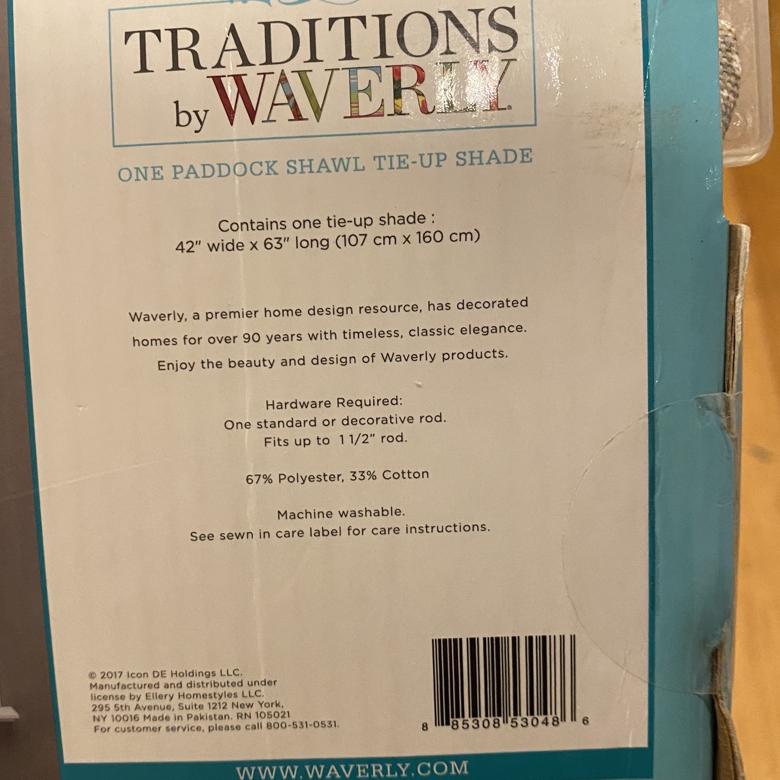 Traditions By Waverly Paddock Shawl Tie-Up Shade New Pearl Beige 63”L X 42”W