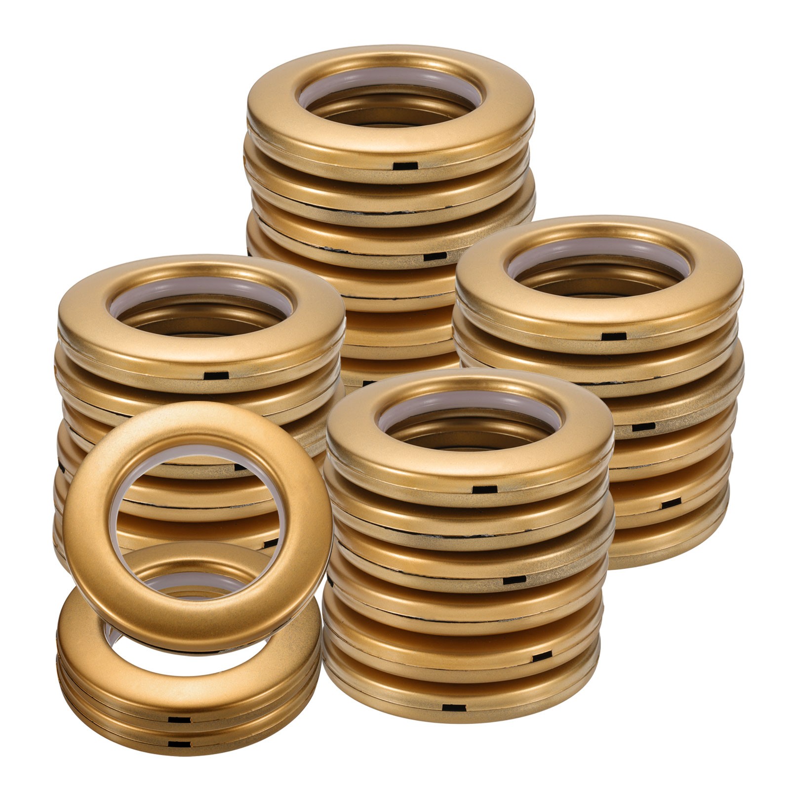 50pcs Curtain Grommets 1-5/7″(42mm) ID Roman Curtain Rings Sand Gold