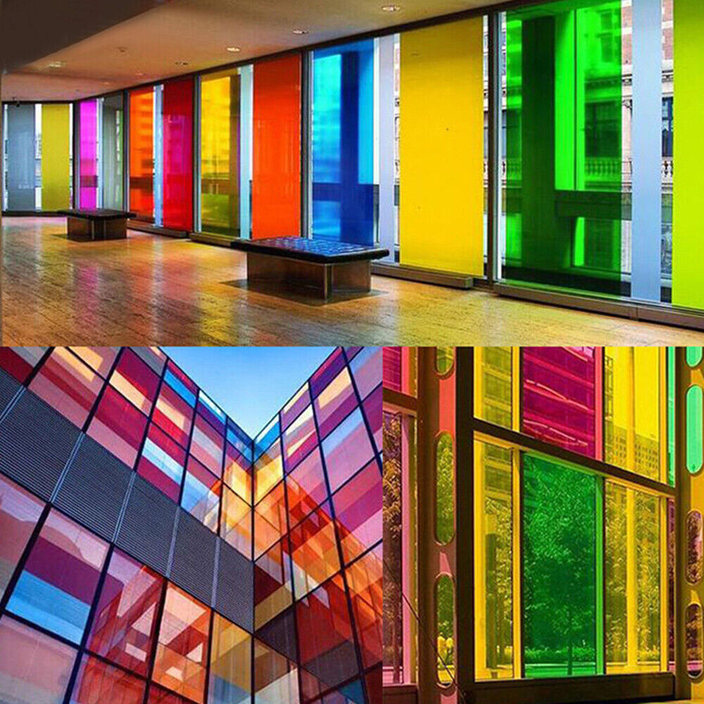 Colored Window Films Self Adhesive Window Glass Tint Vinyl Anti UV 23.6″x39.3″