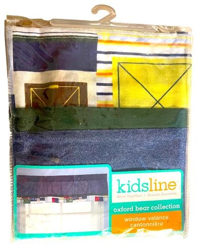 Kidsline Oxford Bear Window Valances 60in x 14in (152cm x 36cm) / 20z