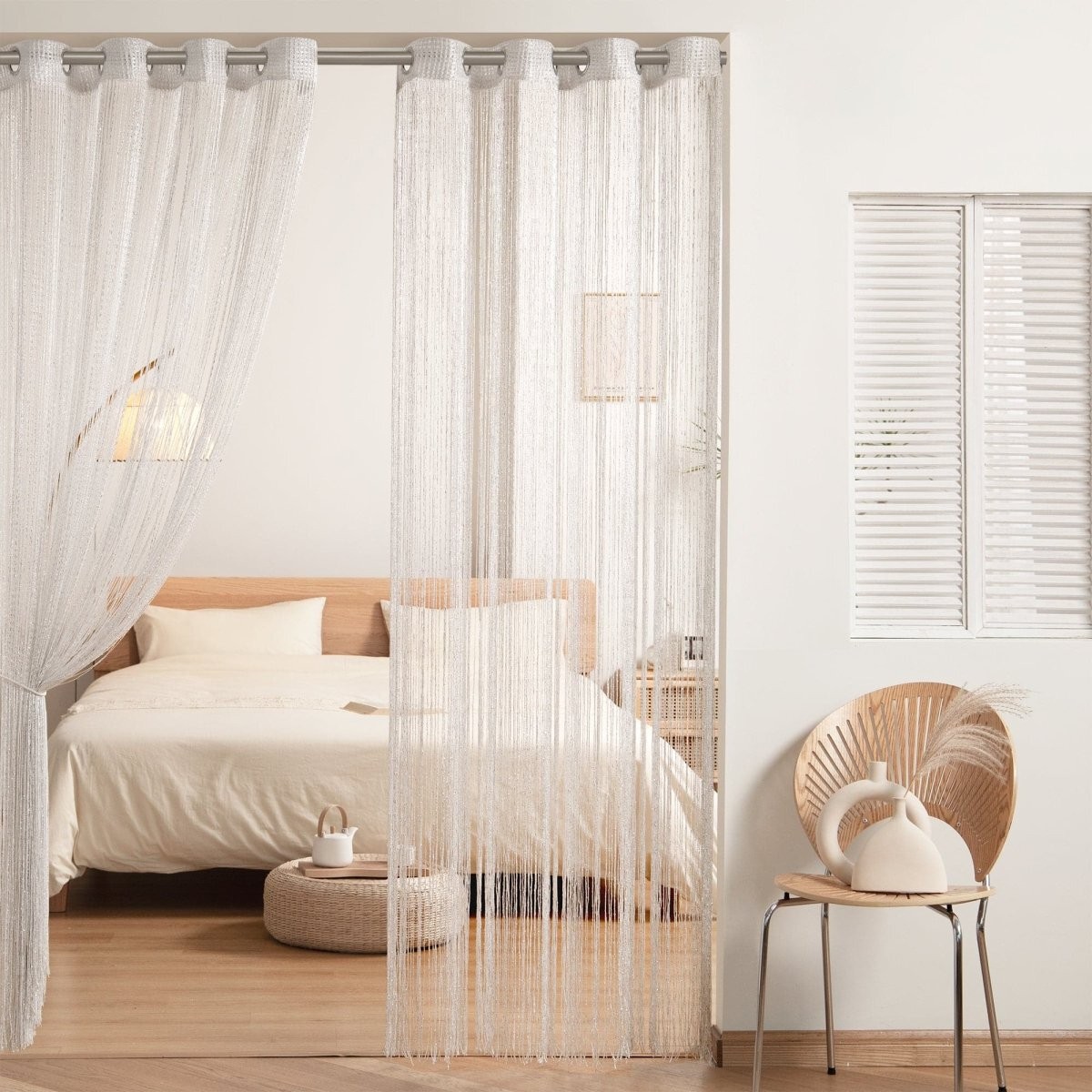 Night Sky String Thread Window Curtain (Single Panel)