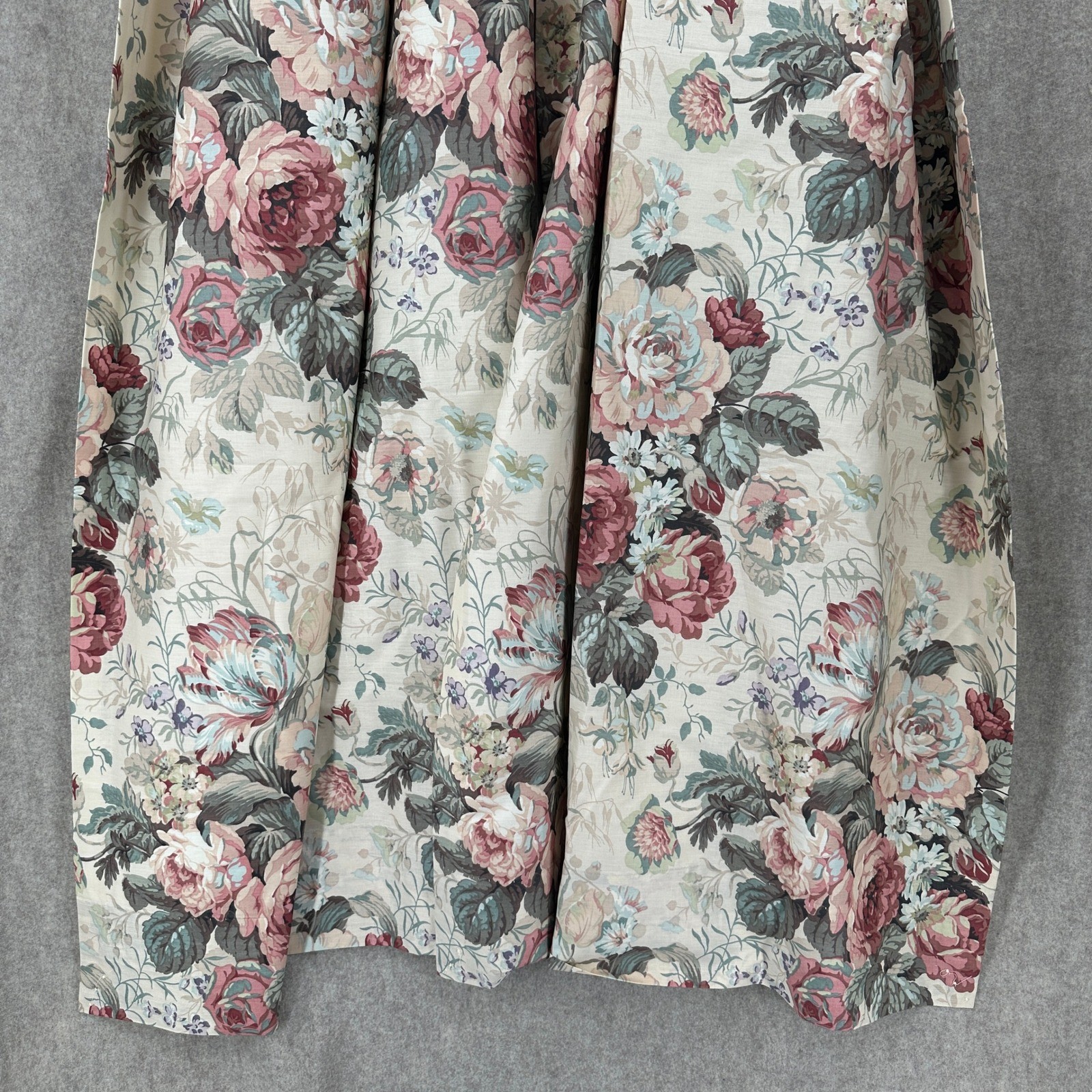 VTG NWOT JCPenney 2 Ashford 9065 Floral Curtain Panels Pink Burgundy 80×84 USA