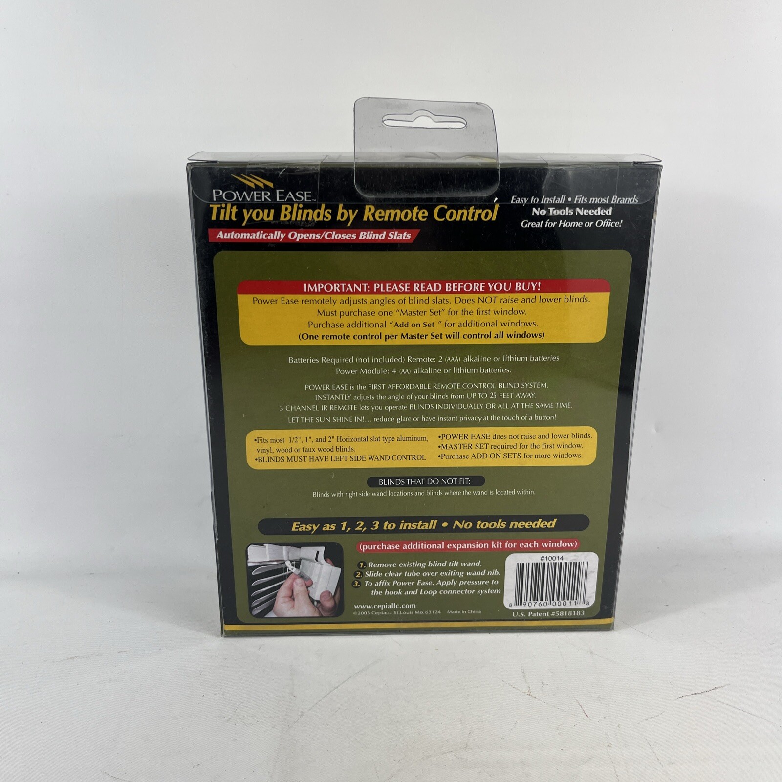 Power Ease Open Close Blinds Add On Set Unit (No Remote) – NEW SEALED