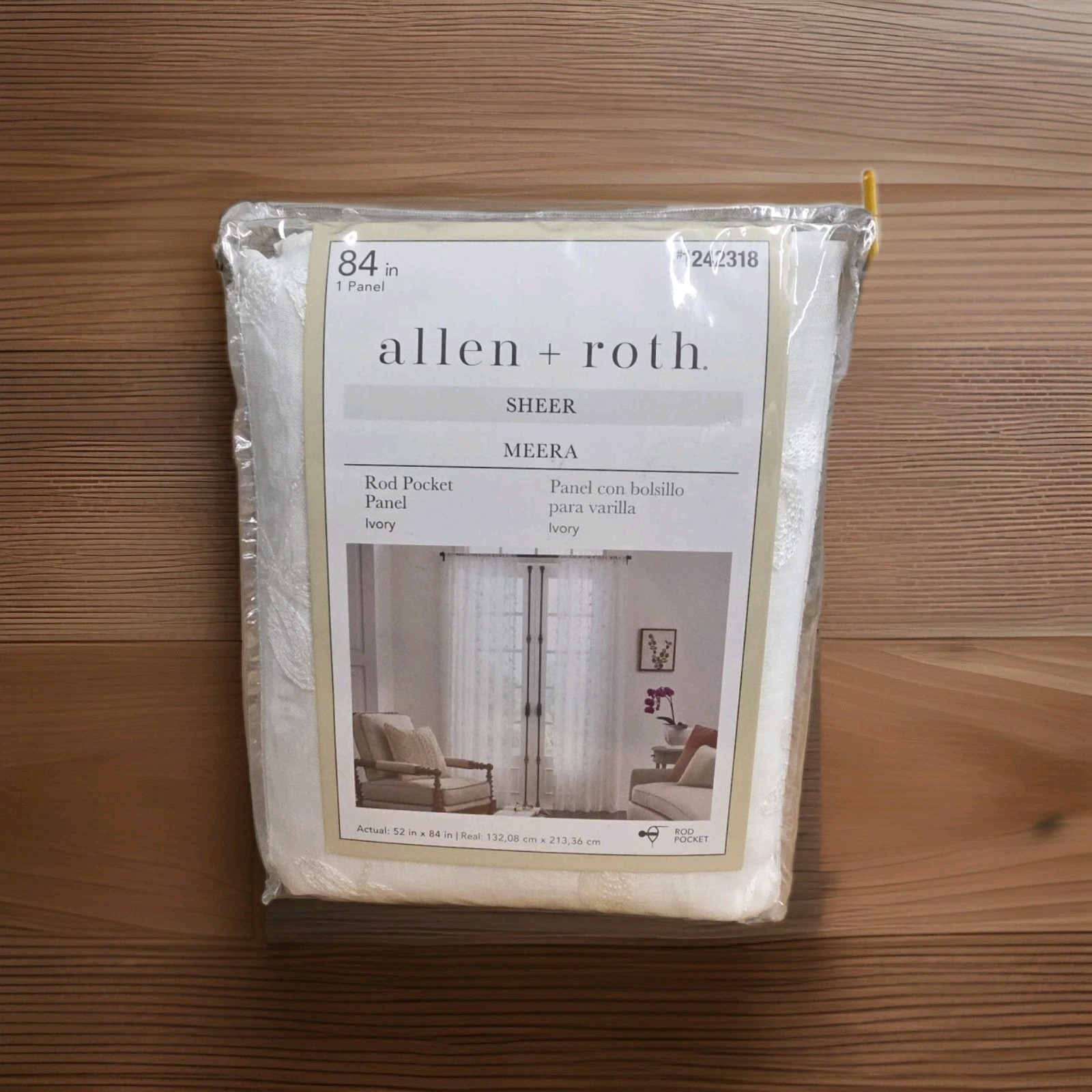 Allen Roth | Meera | Sheer | Ivory | 52x84in | #1242318