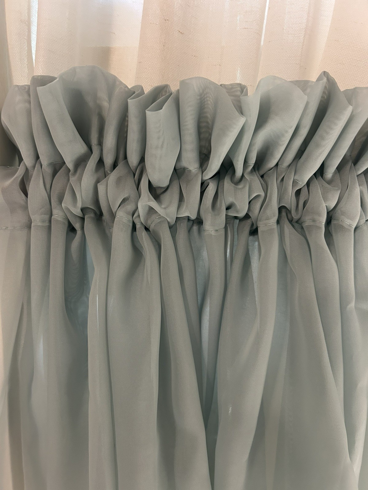 Set Of 2 Liz Claiborne Lisette Rod Pocket Panels 60″ X 84″ Aqua Dust Blue Sheer
