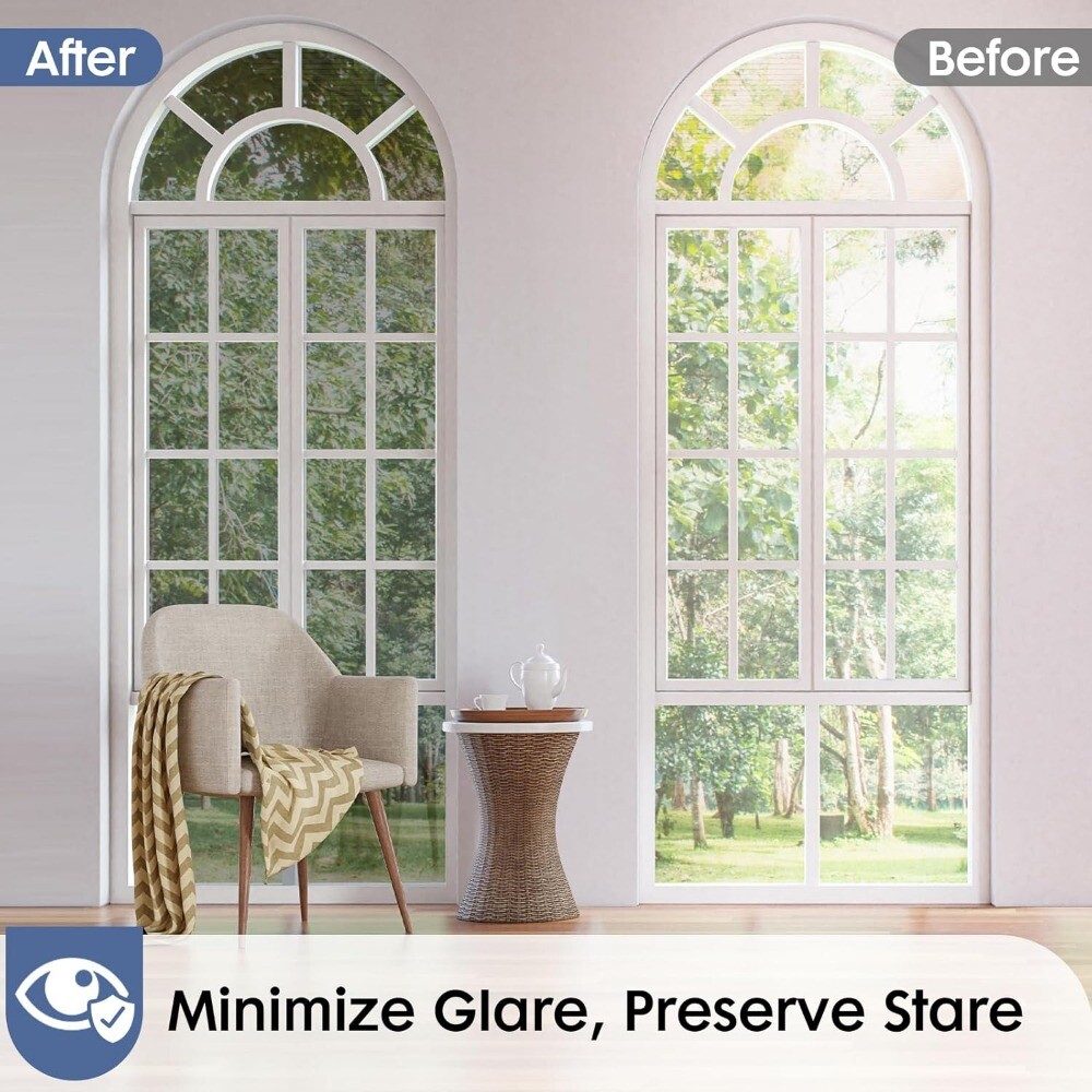 rabbitgoo One Way Mirror Window Film Tint Anti UV Reflective Glass Sticker Home