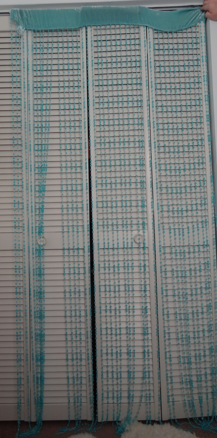 JC Penney Home Teal 40″ x84″ Doorway Beads String Curtain Beaded Home Collection