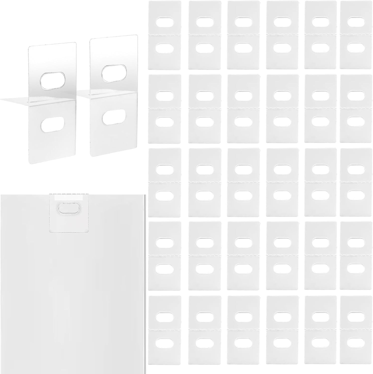 30 Sets Vertical Blind Repair Tabs Clear Vane Saver 60 Pcs Replacement Clip