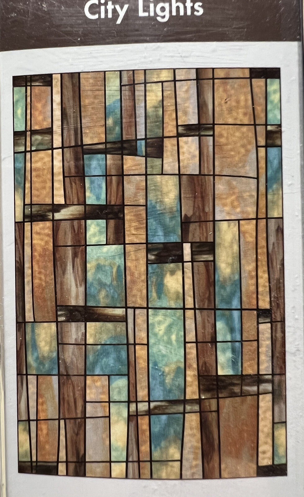 NEW Artscape Stained Glass Privacy Decorative Window Film (Pattern: City Lights)