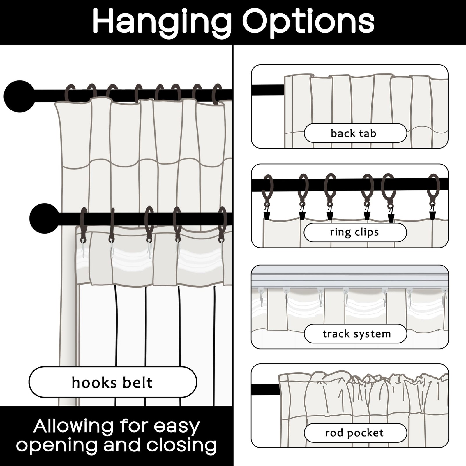 120 Inch Linen Blackout Curtains for Track System, 10 FT Extra Long Floor Len…