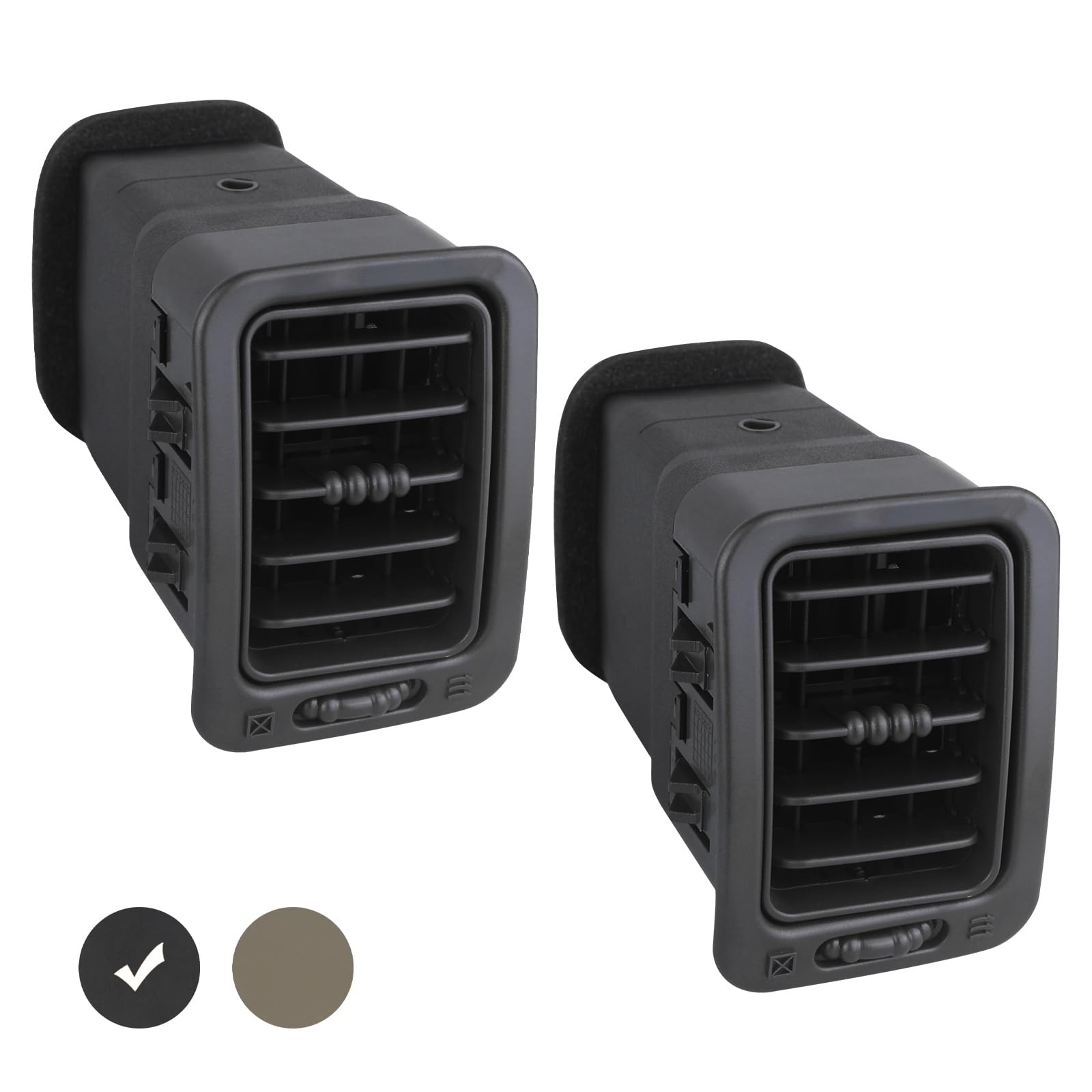 APPERFiT Dash A/C Air Vent Passenger Side (Dark Gray) Compatible Dark Gray