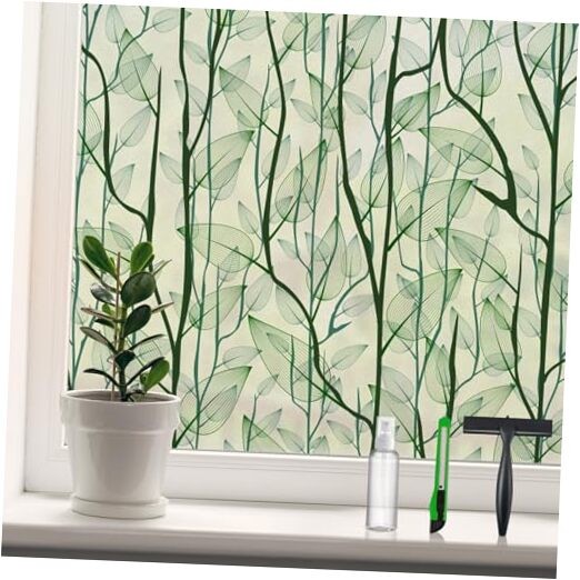 Window Film Privacy with Installation Tools, Decorative Stained Glass Window