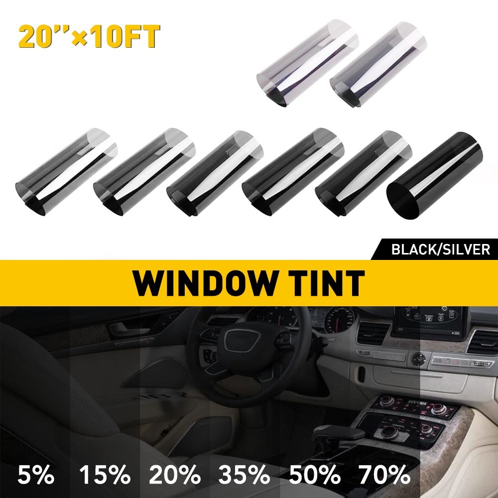 300CM Uncut Roll Window Tint Film 5% 15% 20% 35% VLT 20″x10ft Car Office Glass