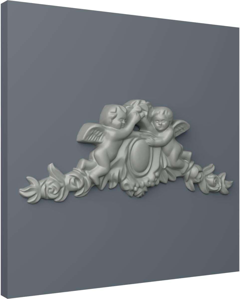 Ekena Millwork ONL07X03X01AN Angel Urethane Onlays, 6 1/2″W x 2 5/8″H x 1/2″P…