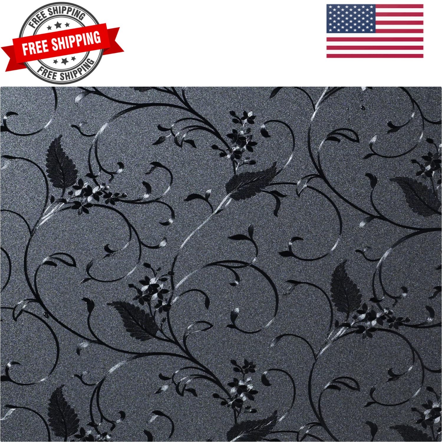 Blackout Window Privacy Film Non-Adhesive Privacy Film Total Black Out Window…