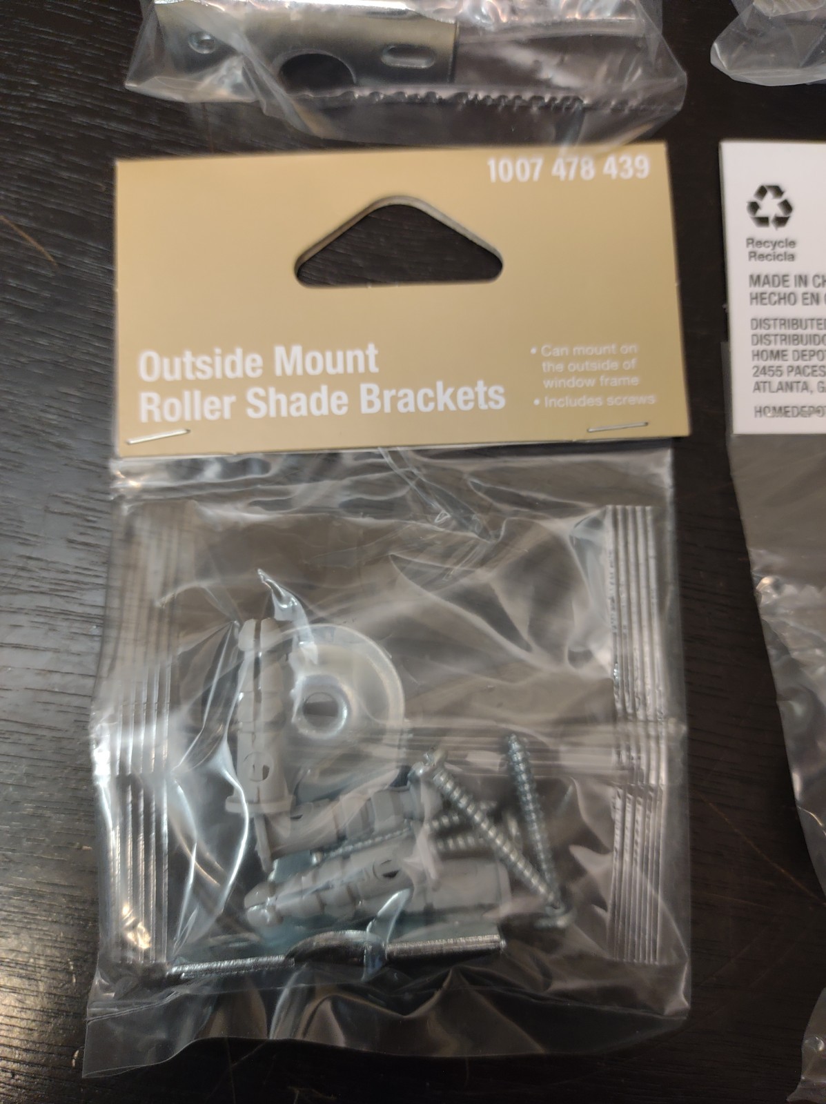 Outside Mount Roller Shade Brackets 1007 478 439 4 Sets/8 Brackets (B5)