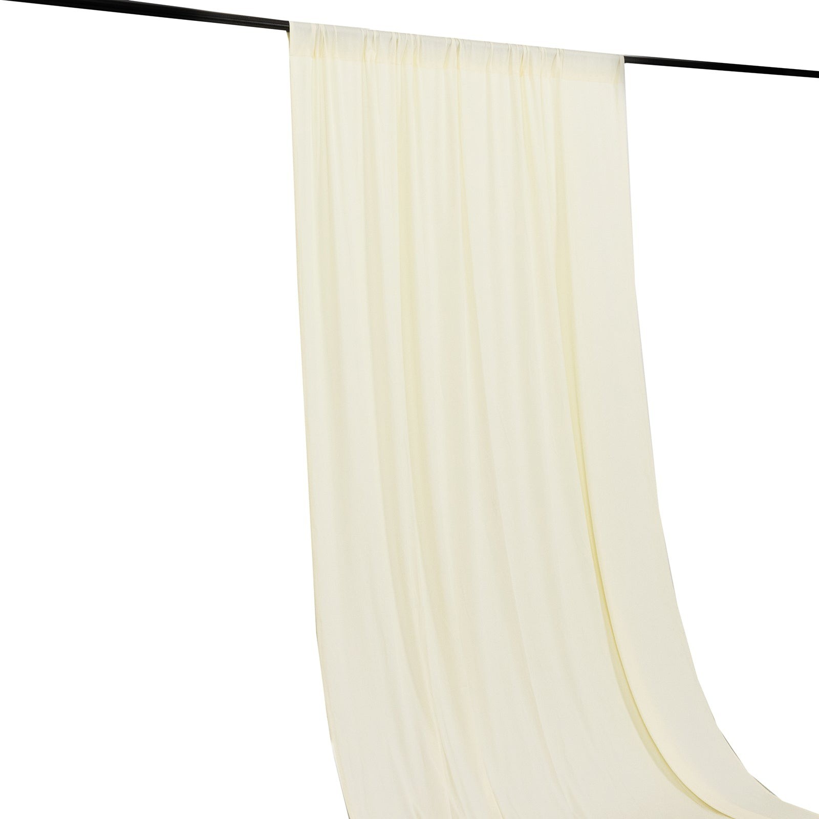 16 ft IVORY 4-Way Stretch Spandex Divider Backdrop Curtain Party Wedding