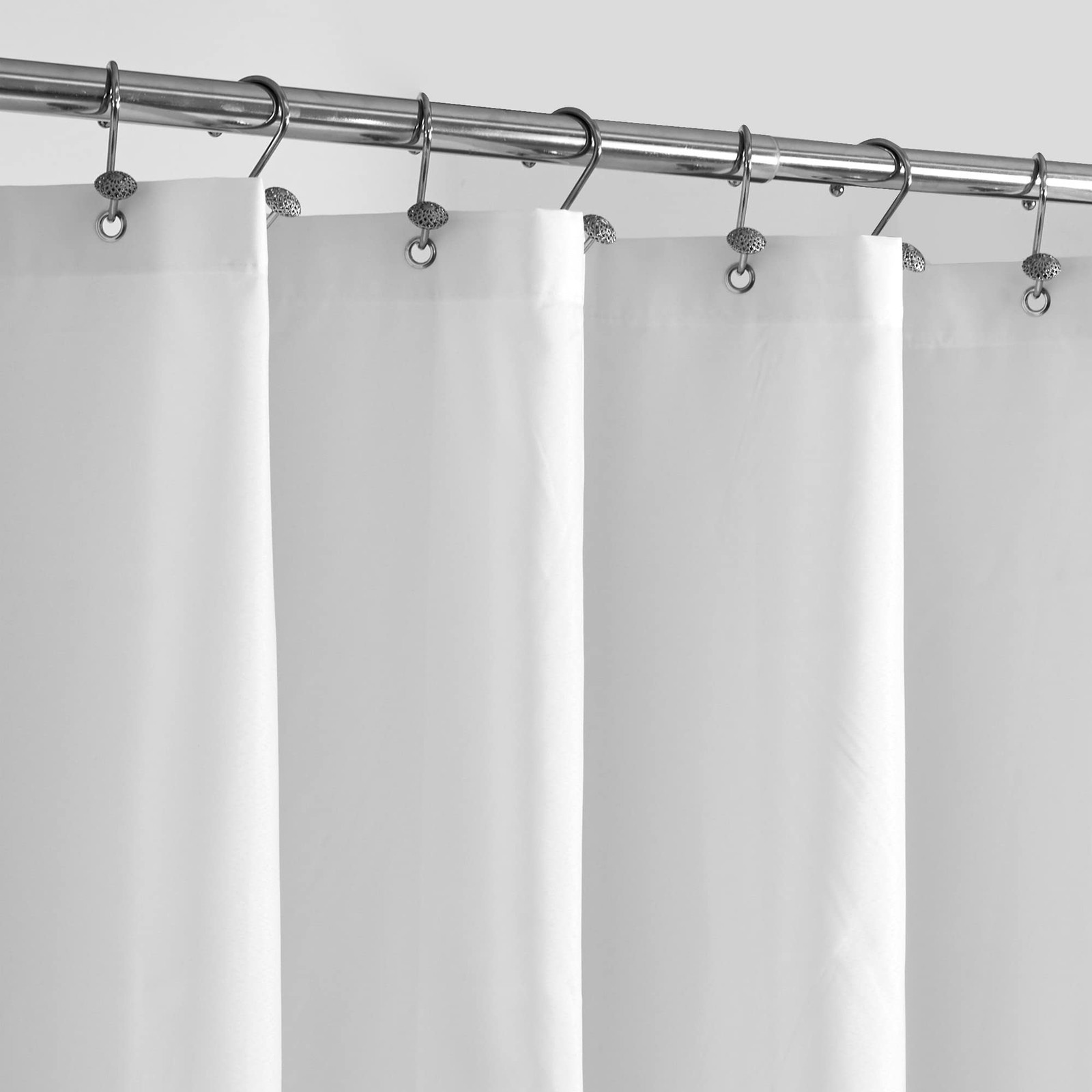 ALYVIA SPRING Stall Fabric Shower Curtain 54″W x 72″L (Pack of 1), White