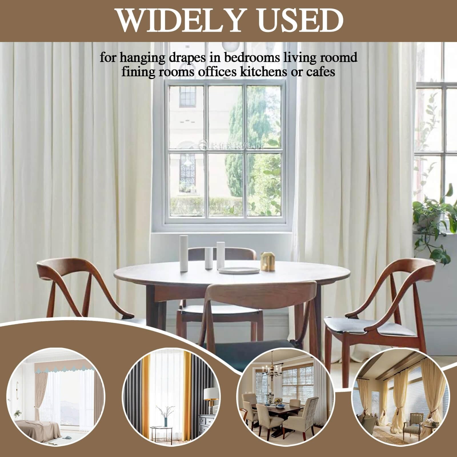 Openable Curtain Rings with Eyelet,24PCS Curtain Rings,Drapes Rings 1.25 in I