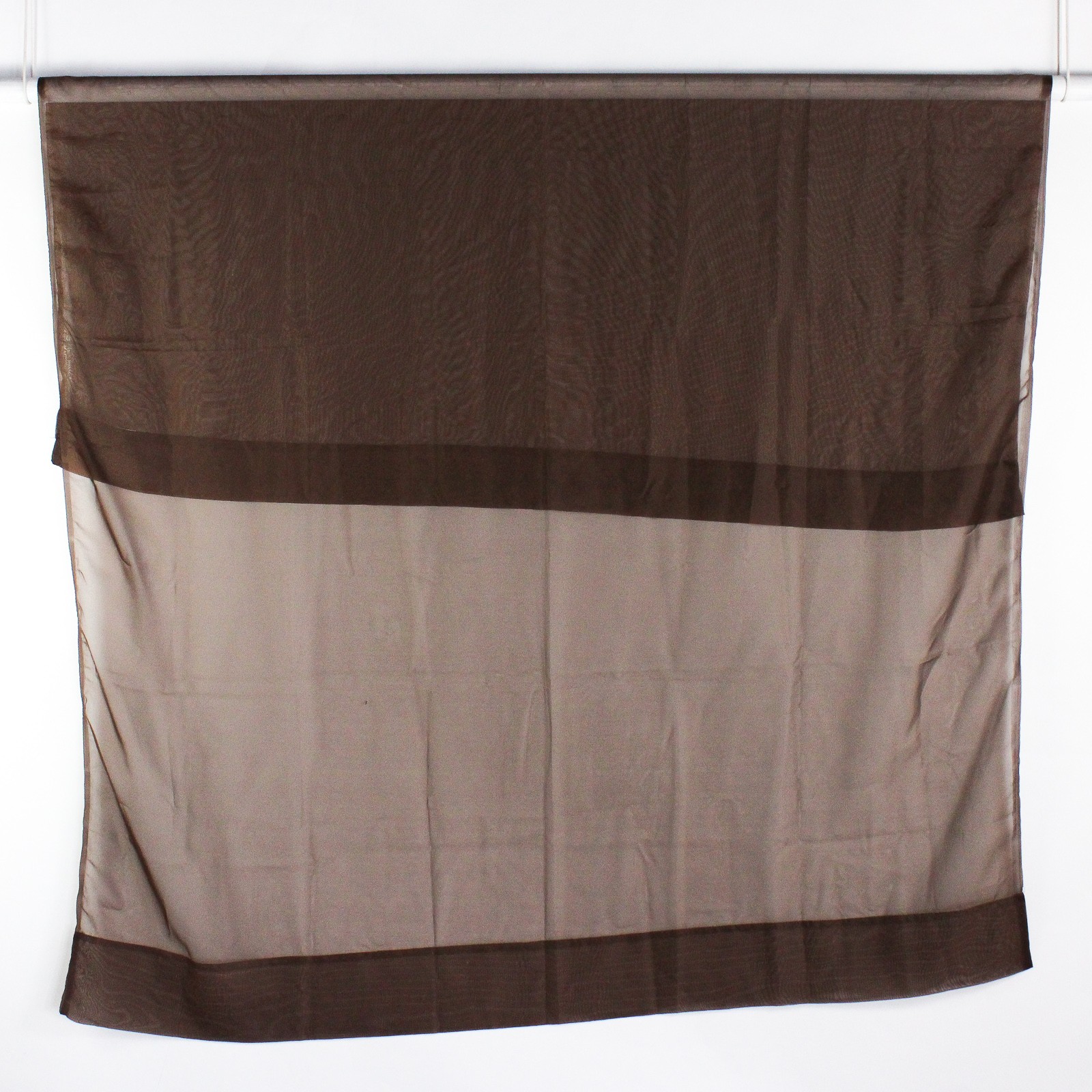 Unbranded Solid Chestnut Brown Color Sheer Curtains Simple 78″ x 60″