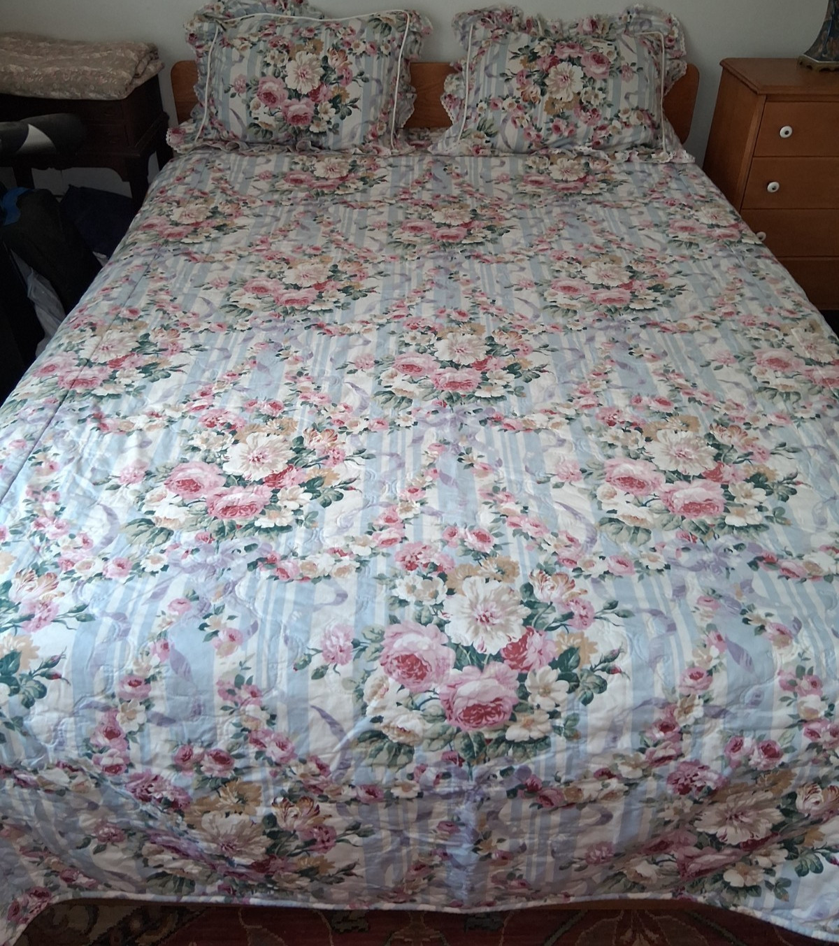 Waverly Hatfield Rod Pocket Drapes-Vintage-Ready to Hang-2 pairs available