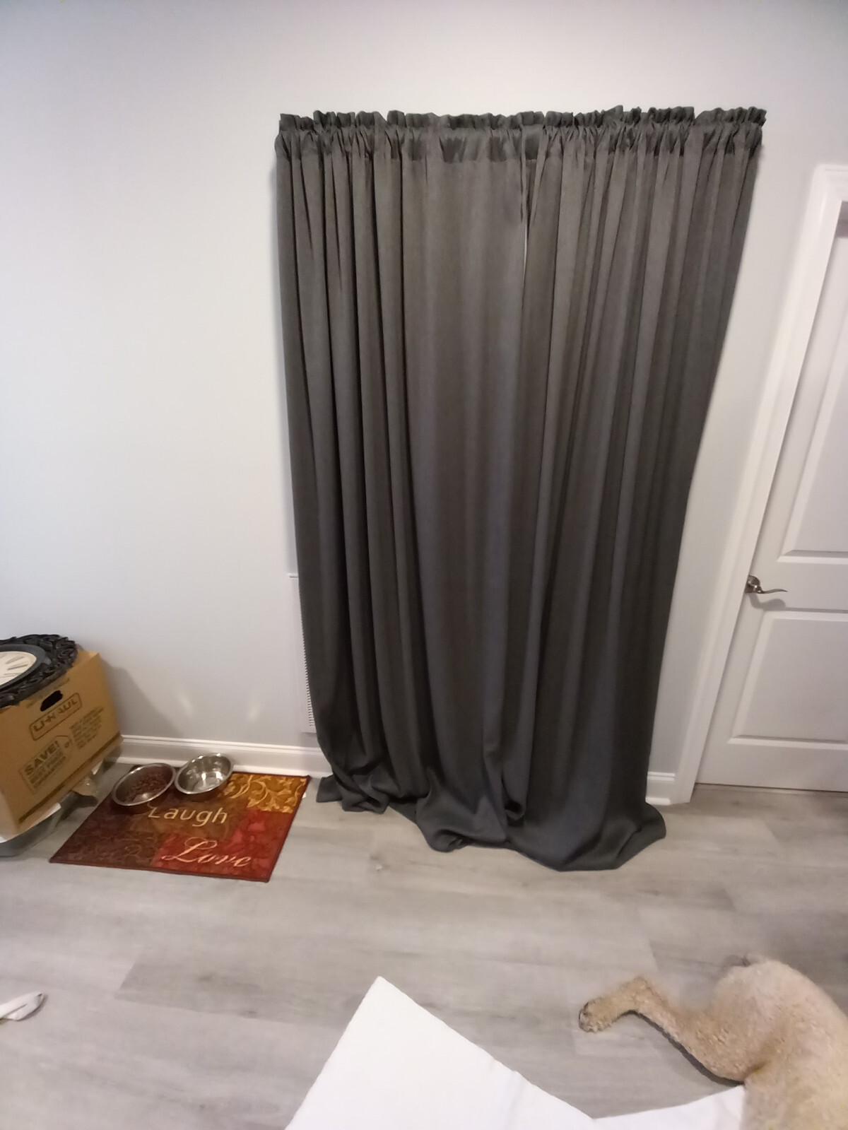 IKEA Curtains 2x DARK GRAY IN COLOR Drape Panels (98″ H x 57″ W)