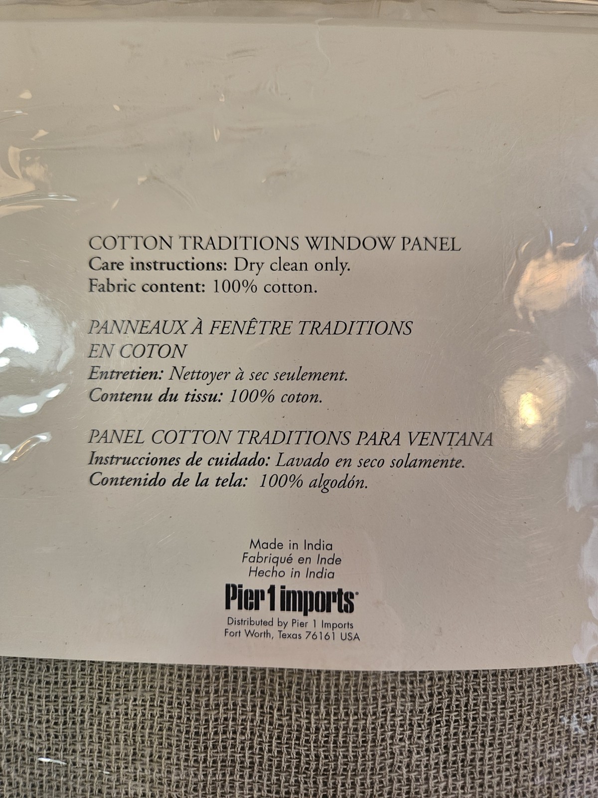 4 Single Panel Sage Pier 1 Imports Cotton Traditions Window Panels 44in X 84in