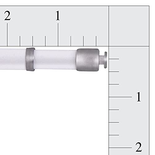 28-48 in. Adjustable Petite Round Sash Rod, 7/16 in. Diameter, White, Set of 2