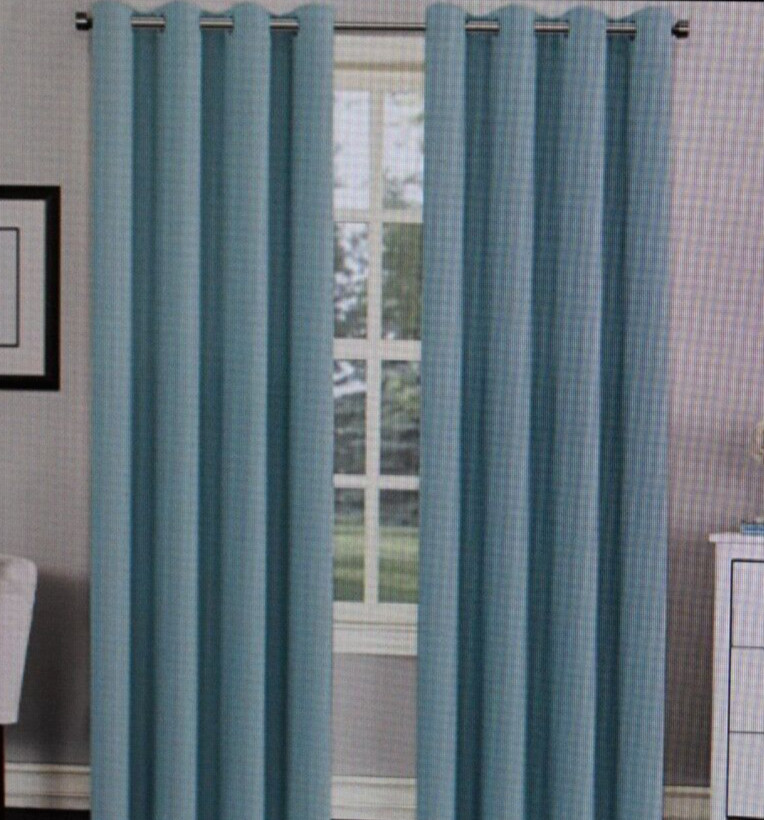 Premium Blackout Thermal Insulated Room Darkening 2 Panel 52″ x 84″ Mineral Blue