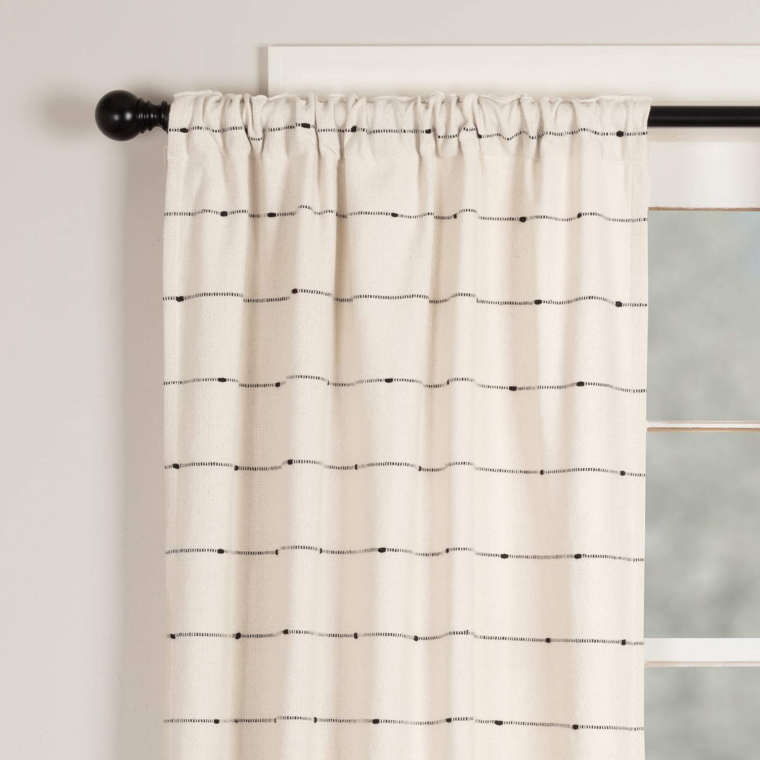 Piper Classics Farmcloth Stripe Panel Curtains Set Of 2 96 Long Urban Rustic