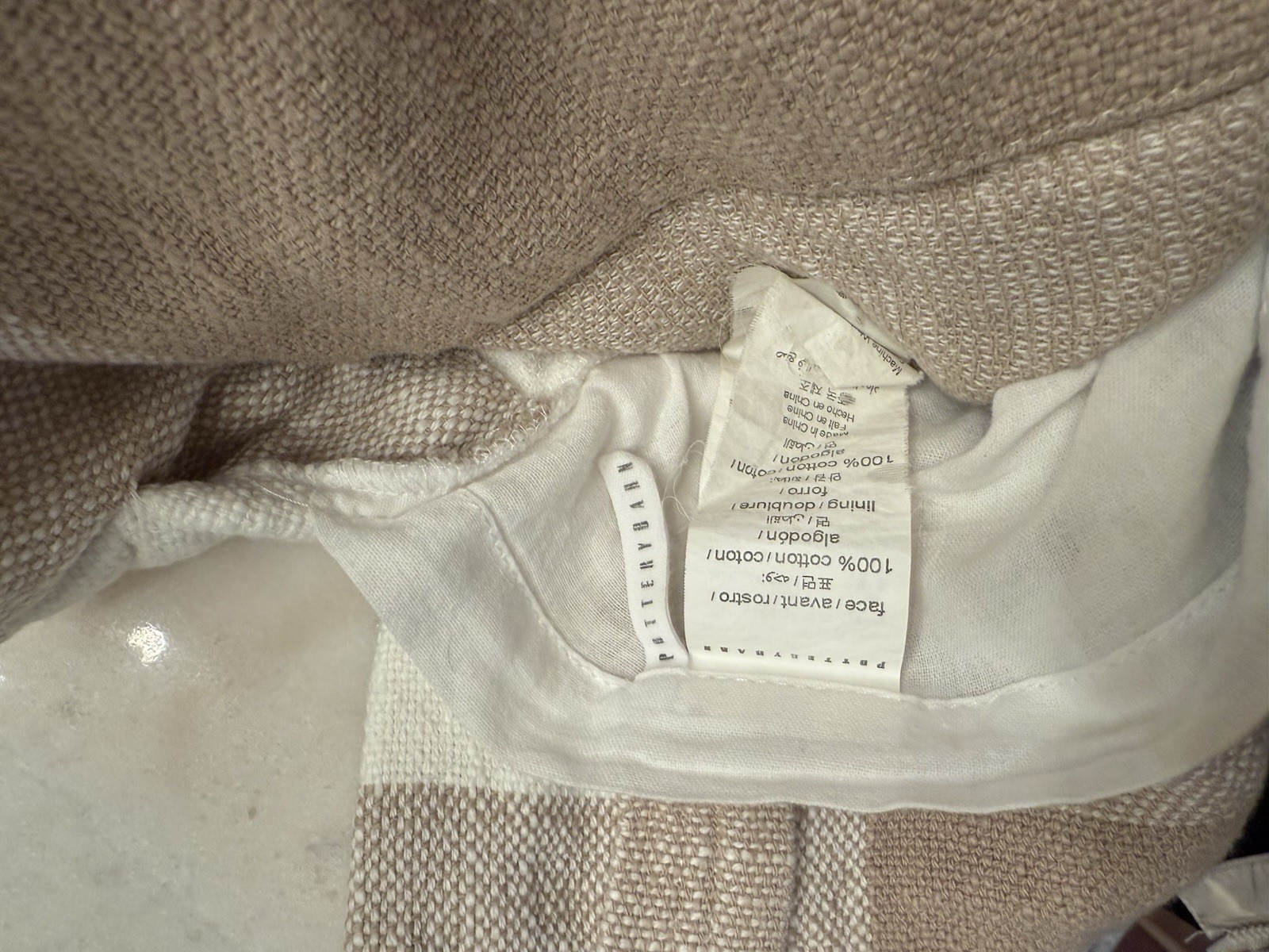 Pottery Barn Bryce Check Neutral Blackout Drape Panels 50 X 96 – 2 panels