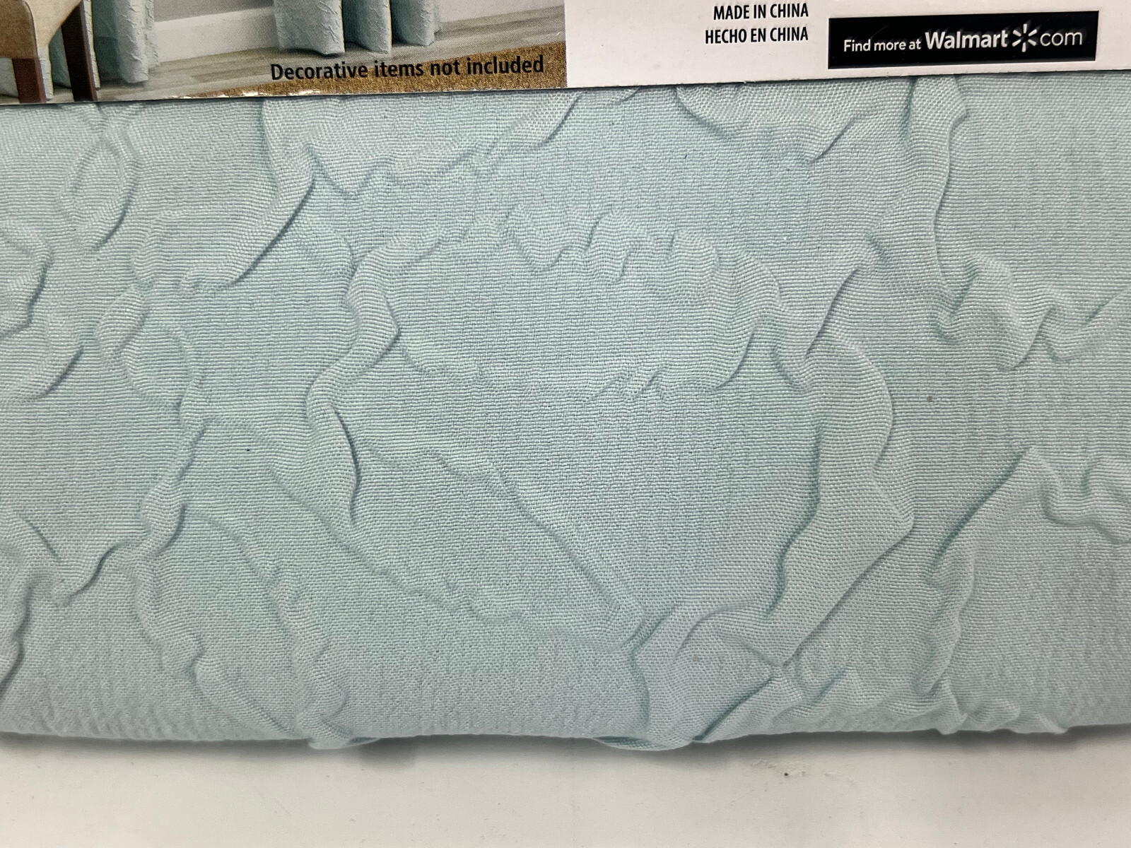 PAIR Mainstays Rod Pocket Curtains 37×84″ Light Filtering Aqua Floral