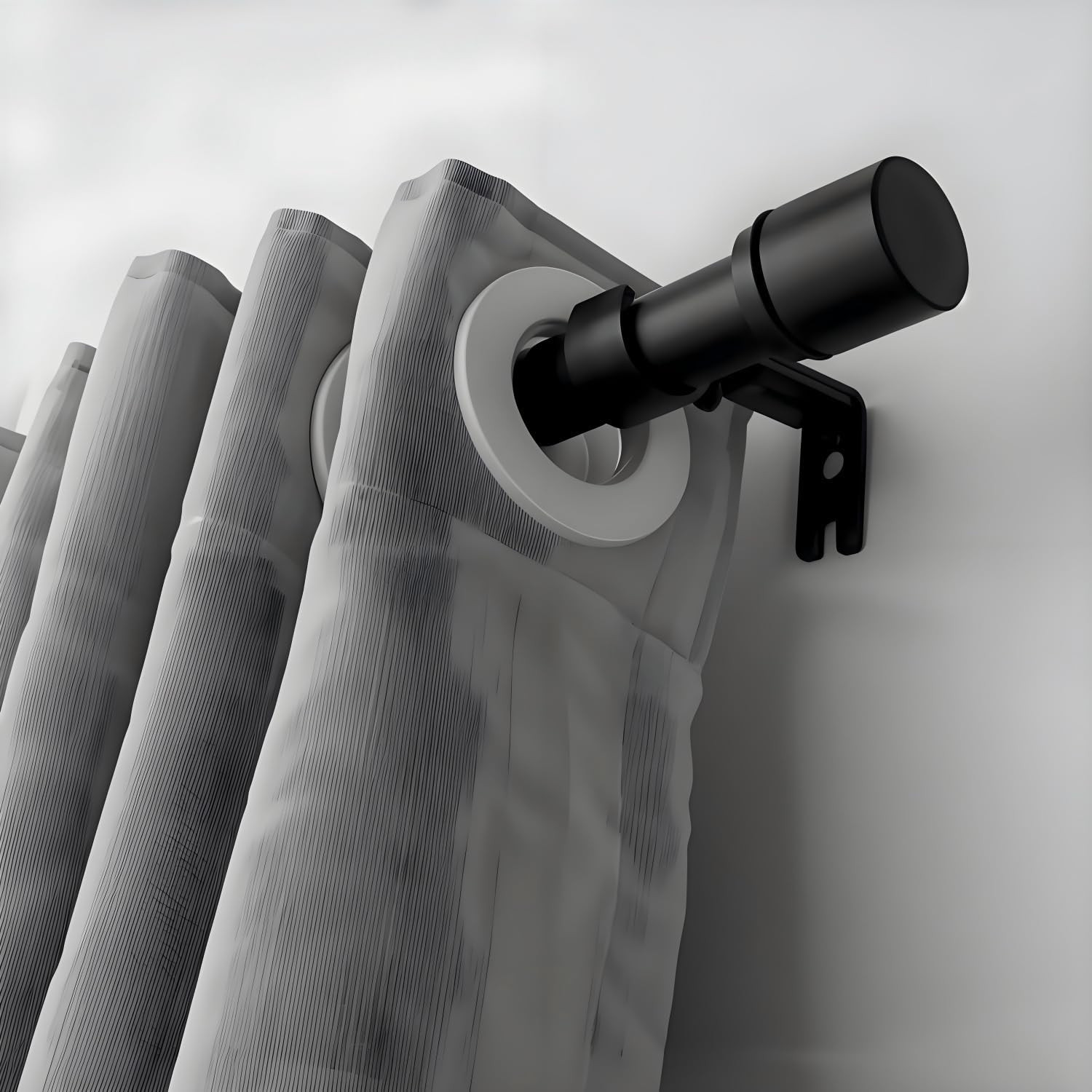 Heavy Duty Adjustable Curtain Rod Brackets, 3 Pack Premium Rod Brackets for Wall