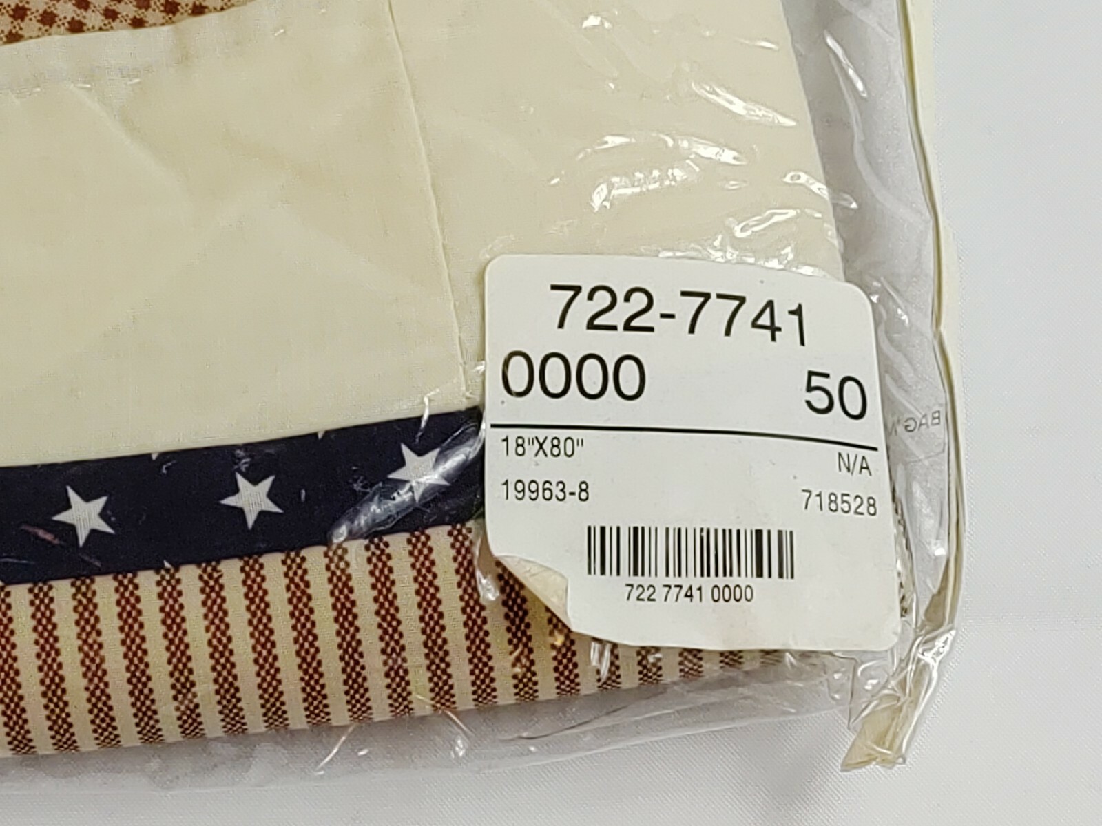 JC Penney Home Collection Bedding Coordinate 18×80 Window Valance Stars Stripes